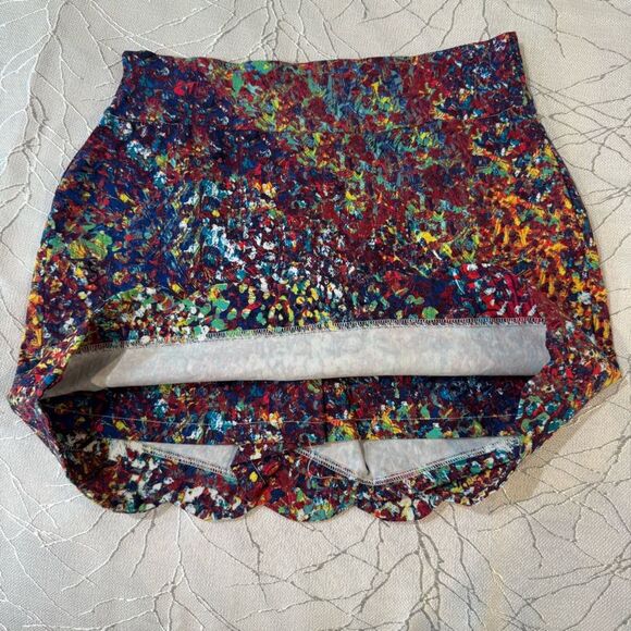 Attyre Skort Set of 2 Blue Black Abstract Design Scallop Hem Tennis Golf SZ10 - Picture 4 of 13